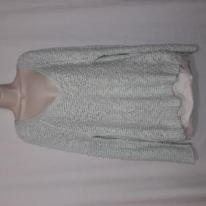 Free People Sweater Mint Green V-neck Pullover Size M Oversized